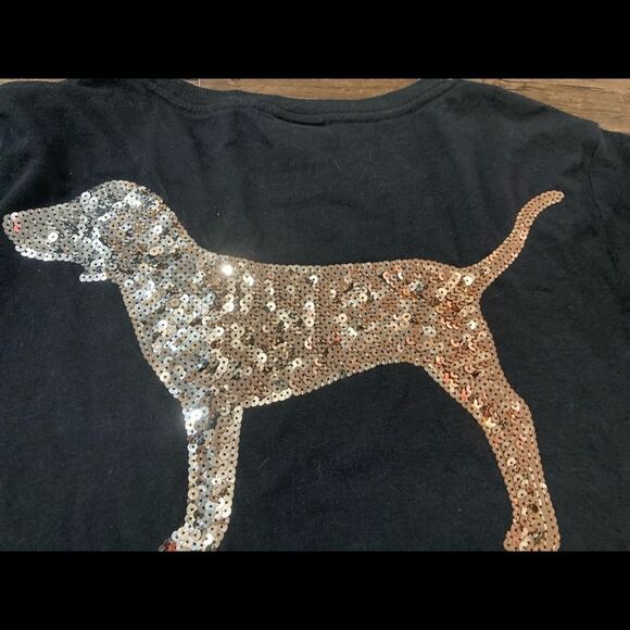 VS PINK OMBRÉ BLING DOGGY TSHIRT / YOGA LEGGINGS OUTFIT SET M - Picture 11 of 11